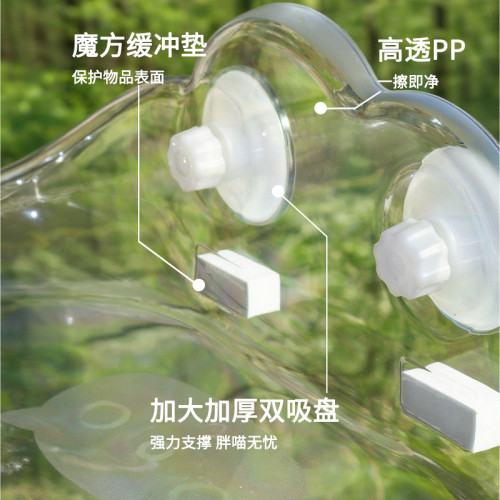 網紅貓吊床落地窗掛床貓咪曬太陽窗戶透明貓窩吸盤吊籃寵物太空艙