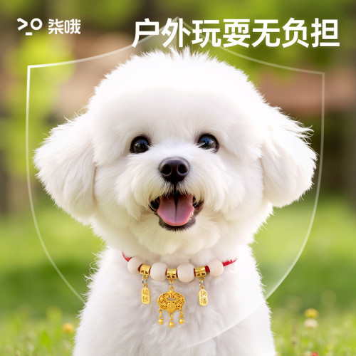 寵物樟木球項圈狗狗防護脖圈夏季驅馳戶外項鍊專用玩耍貓咪小配飾