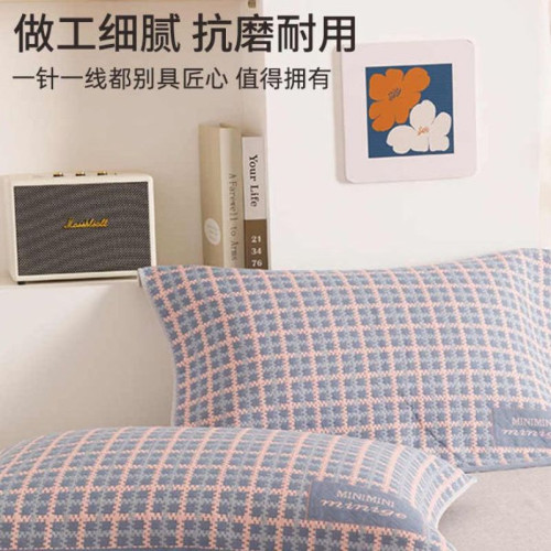 紗布枕巾一對裝家用吸汗防滑枕頭墊巾男加大情侶整頭套巾