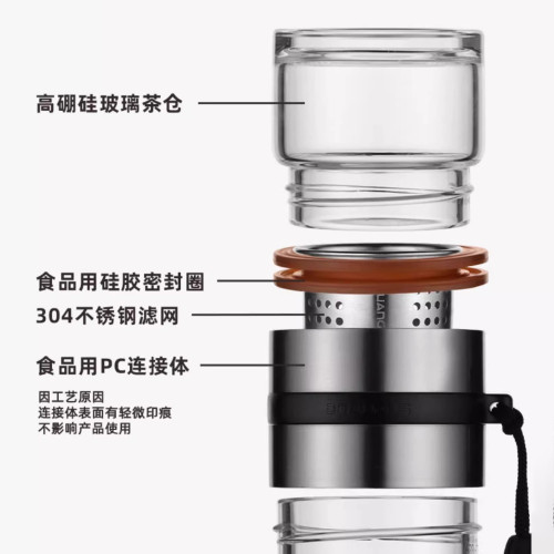 富光茶水分離泡茶杯男士雙層玻璃杯耐高溫可攜式個人專用過濾水杯子 富光茶水分離泡茶杯男士雙層玻璃杯耐高溫可攜式個人專用過濾水杯子