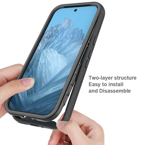 適用谷歌Pixel9Pro防摔手機殼Pixel8A/7前膜三合一加厚6A外殼 適用谷歌Pixel9Pro防摔手機殼Pixel8A/7前膜三合一加厚6A外殼