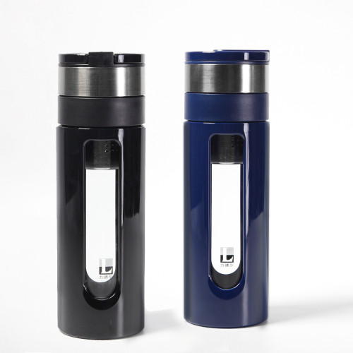 雙層玻璃杯茶水分離泡茶杯隔熱過濾杯子可攜式提環耐熱茶杯水杯 雙層玻璃杯茶水分離泡茶杯隔熱過濾杯子可攜式提環耐熱茶杯水杯