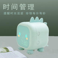 趣味恐龍兒童閙鍾電子鍾多功能創意報時小閙鍾學生專用閙鍾超大聲