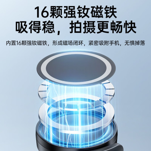 1613411 新款磁吸自拍桿MagSafe藍牙遙控落地三腳支架手機戶外拍照自拍器