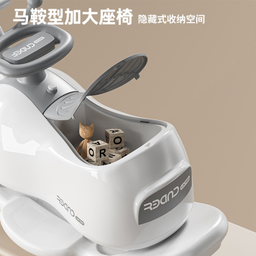 多功能花生霤霤車兒童搖搖馬挖機滑行車1-5嵗寶寶車