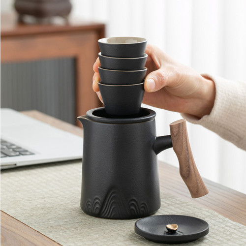 旅行茶具小套裝戶外隨身包泡茶壺功夫茶杯露營旅遊可攜式快客杯 旅行茶具小套裝戶外隨身包泡茶壺功夫茶杯露營旅遊可攜式快客杯