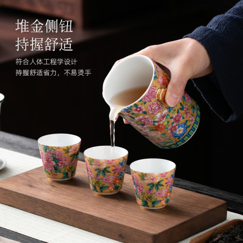 可攜式旅行茶具小套裝戶外簡易泡茶壺茶杯琺瑯彩國潮風露營快客杯 可攜式旅行茶具小套裝戶外簡易泡茶壺茶杯琺瑯彩國潮風露營快客杯