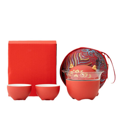 龍年禮品旅行茶具套裝快客杯一壺三杯年會商務伴手禮新年禮物 龍年禮品旅行茶具套裝快客杯一壺三杯年會商務伴手禮新年禮物