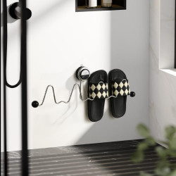 吸盤浴室拖鞋架免打孔壁掛式鞋架厠所衛生間瀝水架子置物收納神器