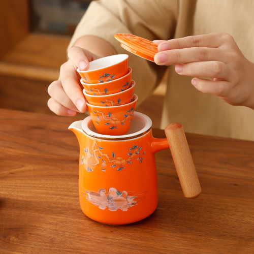 創意陶瓷可攜式旅行茶具套裝文創禮品開業活動伴手禮 創意陶瓷可攜式旅行茶具套裝文創禮品開業活動伴手禮