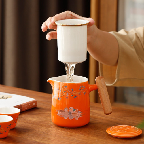 創意陶瓷可攜式旅行茶具套裝文創禮品開業活動伴手禮 創意陶瓷可攜式旅行茶具套裝文創禮品開業活動伴手禮