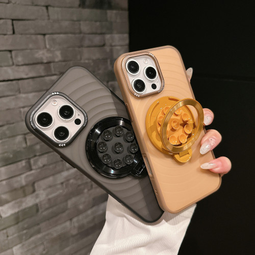 新品矽膠吸盤支架適用蘋果16pro手機殼套啤亞克力15波浪紋14磨砂 新品矽膠吸盤支架適用蘋果16pro手機殼套啤亞克力15波浪紋14磨砂