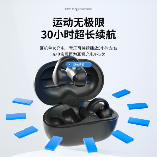 新款I113運動藍牙耳機無線不入耳骨傳導夾耳久帶不痛舒適佩戴