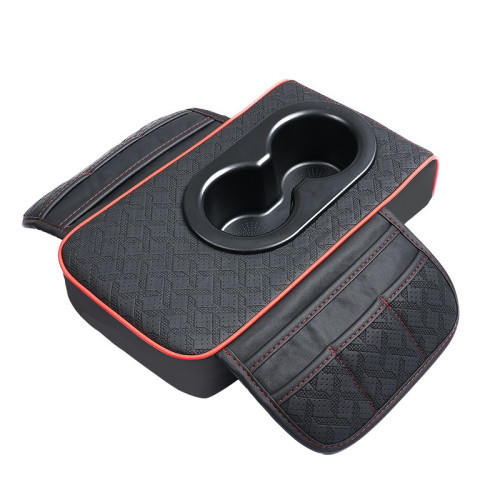 汽車扶手箱增高墊通用中央扶手枕多功能置物收納袋水杯架保護墊 汽車扶手箱增高墊通用中央扶手枕多功能置物收納袋水杯架保護墊