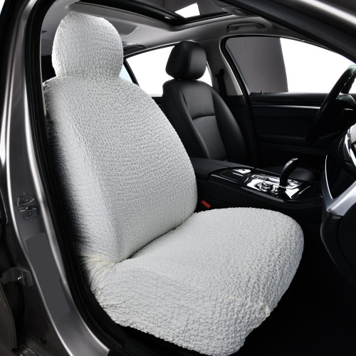 汽車座椅保護套褶皺泡泡布彈力連體坐墊四季通用防塵一體座套罩