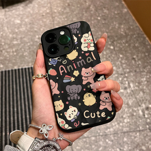 適用蘋果16pro手機殼可愛卡通iPhone16plus情侶可愛小動物16合集