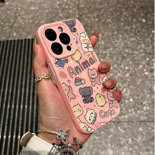 適用蘋果16pro手機殼可愛卡通iPhone16plus情侶可愛小動物16合集