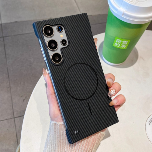 超薄無邊框適用三星S25Ultra手機殼碳纖維紋磁吸S24U膚感凱夫拉 超薄無邊框適用三星S25Ultra手機殼碳纖維紋磁吸S24U膚感凱夫拉