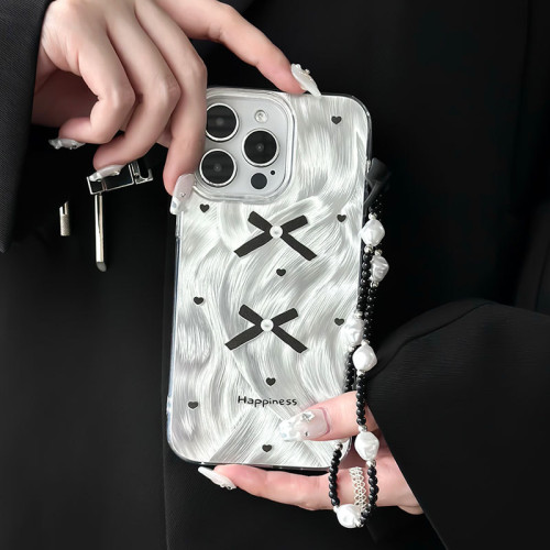 知泰蘋果17羽紗手機殼女iPhone1512適用16/14Pro大孔透明