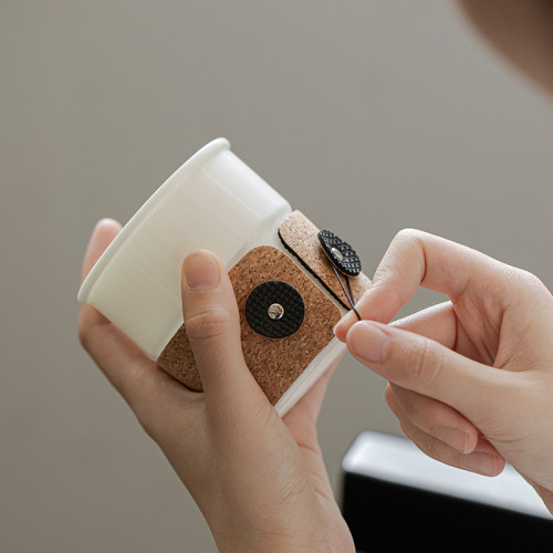 德化白瓷茶杯羊脂玉大號主人杯防燙隔熱半刻咖啡杯家用喝水杯子