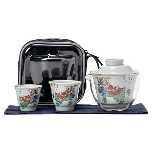 可攜式快客杯旅行茶具一壺兩杯蓋碗小套戶外泡茶杯活動禮品 可攜式快客杯旅行茶具一壺兩杯蓋碗小套戶外泡茶杯活動禮品