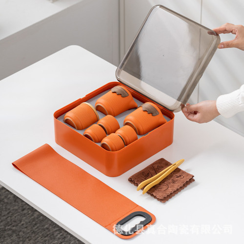 可攜式旅行茶具套裝戶外功夫茶具快客收納包套組商務禮品