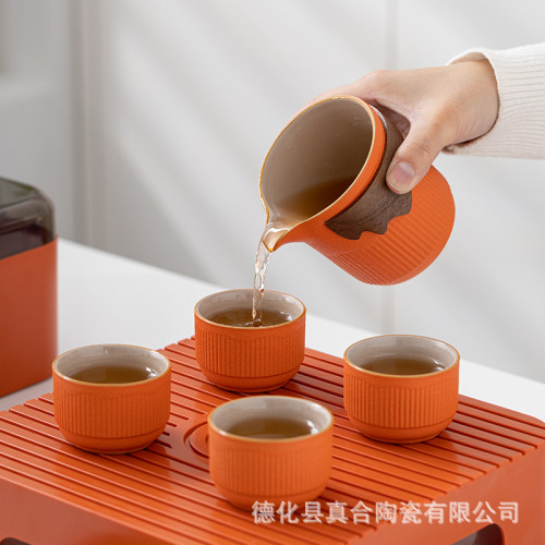 可攜式旅行茶具套裝戶外功夫茶具快客收納包套組商務禮品