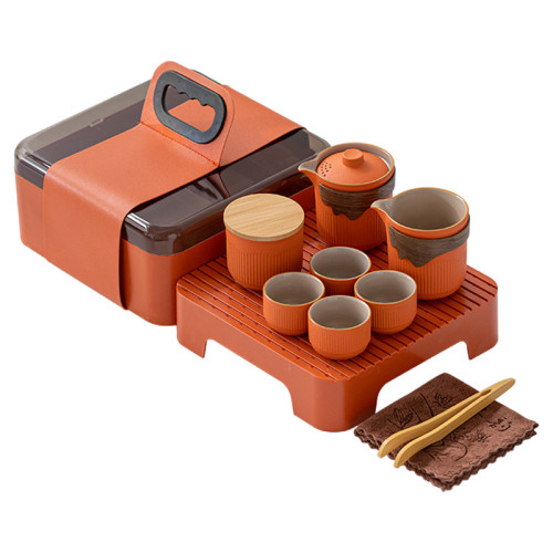 可攜式旅行茶具套裝戶外功夫茶具快客收納包套組商務禮品