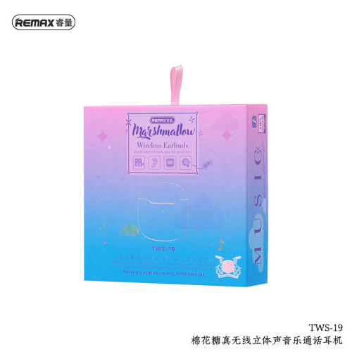REMAX 睿量TWS-19迷你真無線藍牙耳機立體聲遊戯耳機 馬卡龍多色