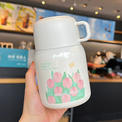 三福保溫牛奶杯豆漿杯早餐杯帶粥杯可攜式外帶杯子小2025新款帶蓋勺 三福保溫牛奶杯豆漿杯早餐杯帶粥杯可攜式外帶杯子小2025新款帶蓋勺