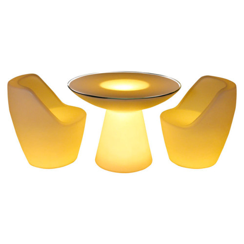 LED充電遙控酒吧桌椅發光家具餐桌茶幾七彩變色發光塑膠發光桌椅