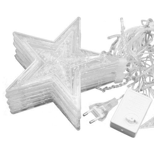 發光五角星星冰條led燈串少女心溫馨氛圍室內窗簾布置裝飾掛飾 發光五角星星冰條led燈串少女心溫馨氛圍室內窗簾布置裝飾掛飾