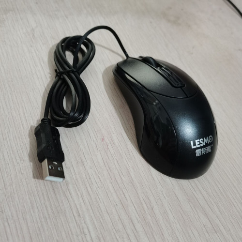 雷斯魔LS-307光電滑鼠有線USB或圓插頭PS/2接口電腦配重