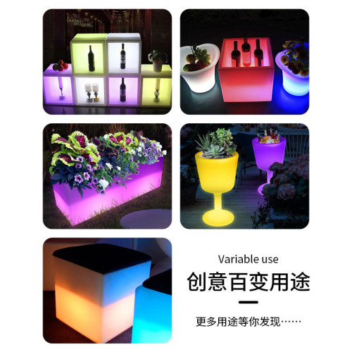 酒吧LED發光冰桶充電遙控KTV香檳啤酒冰桶防摔創意冰桶 酒吧LED發光冰桶充電遙控KTV香檳啤酒冰桶防摔創意冰桶