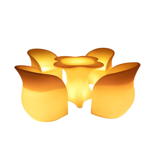 led發光桌椅露天戶外酒吧茶幾休閒梅花桌椅組合KTV散台創意家具 led發光桌椅露天戶外酒吧茶幾休閒梅花桌椅組合KTV散台創意家具