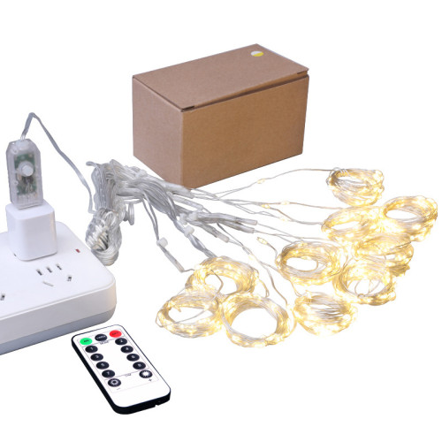 發光滿天星星銅線窗簾冰條LED彩燈串室內房間氛圍感裝飾布置用品 發光滿天星星銅線窗簾冰條LED彩燈串室內房間氛圍感裝飾布置用品