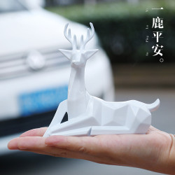 一路平安擺件一鹿平安車用個性創意汽車用品車內飾品擺件R-1531