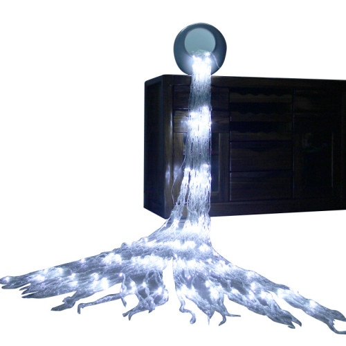 發光流水瀑布led彩燈串戶外庭院掛樹上氛圍裝飾布置星星串燈