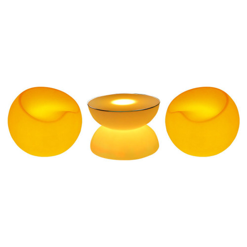 LED發光桌椅蘋果凳創意圓桌酒吧吧台桌子遙控七彩充電發光PE家具 LED發光桌椅蘋果凳創意圓桌酒吧吧台桌子遙控七彩充電發光PE家具