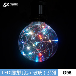 LED玻璃銅線燈泡G95 E27  2.4M24燈節日喜慶聖誕裝飾燈