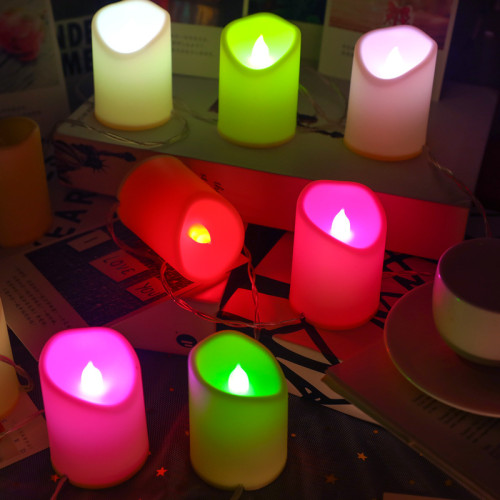 發光蠟燭LED彩燈串七夕情人節生日表白氛圍裝飾布置室內道具用品 發光蠟燭LED彩燈串七夕情人節生日表白氛圍裝飾布置室內道具用品