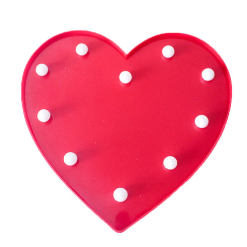 led粉色紅色大小愛心造型燈小夜燈ins臥室房間結婚慶