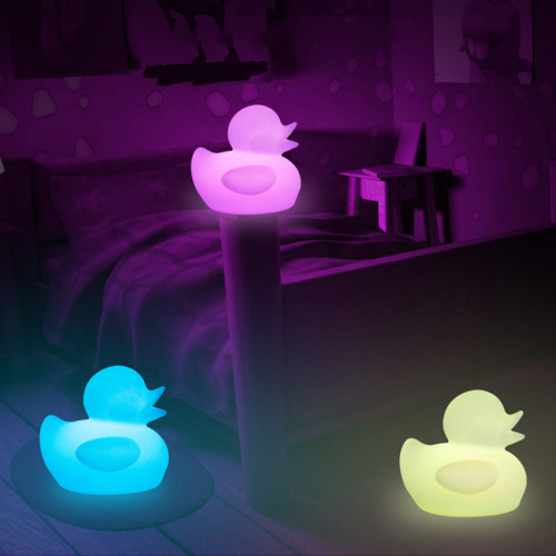 創意發光LED小夜燈卡通智能遙控防水兒童桌燈 小黃鴨裝飾台燈 創意發光LED小夜燈卡通智能遙控防水兒童桌燈 小黃鴨裝飾台燈
