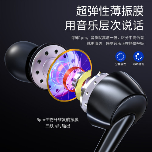 耳機適用於oppo蘋果vivo華爲小米入耳式吃雞遊戯耳麥線控監聽