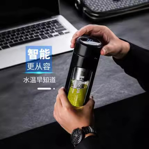 茶水分離玻璃杯男可攜式水杯防摔簡約清新森系雙層家用高檔泡茶杯子 茶水分離玻璃杯男可攜式水杯防摔簡約清新森系雙層家用高檔泡茶杯子