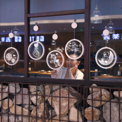 霓虹獨角獸吸盤LED彩燈掛件生日氛圍裝飾室內櫥窗布置燈牌掛飾