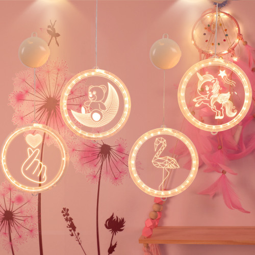 霓虹獨角獸吸盤LED彩燈掛件生日氛圍裝飾室內櫥窗布置燈牌掛飾 霓虹獨角獸吸盤LED彩燈掛件生日氛圍裝飾室內櫥窗布置燈牌掛飾