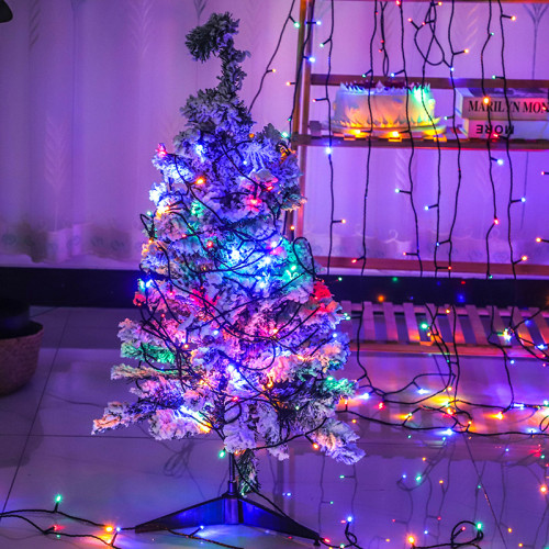 滿天星太陽能燈串戶外庭院花園裝飾led燈串 街道亮化彩燈串閃燈