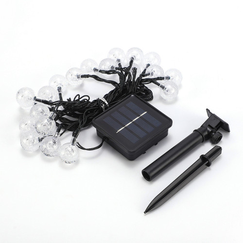 戶外露營防水太陽能燈串氣泡球天幕led水晶泡泡球彩太陽能燈串