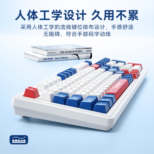 優派KW127無線鍵盤拼色98鍵電腦桌上型筆電通用24G遊戯辦公鍵盤 優派KW127無線鍵盤拼色98鍵電腦桌上型筆電通用24G遊戯辦公鍵盤